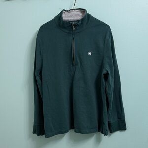 Brooks Brothers Forest Green Half-Zip Sweater